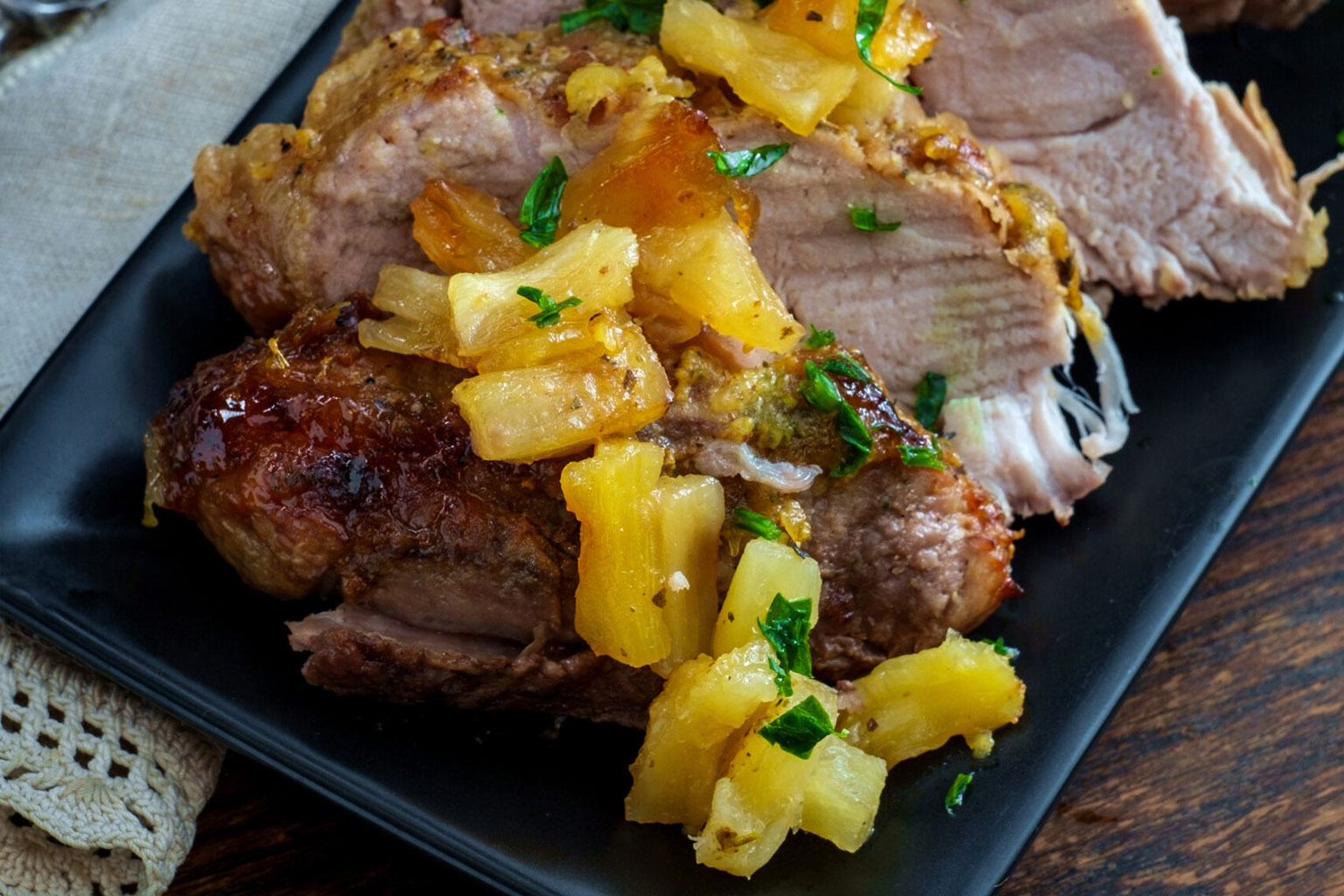 Pineapple and Raisin Pork Loin Bundle in Mango Sauce