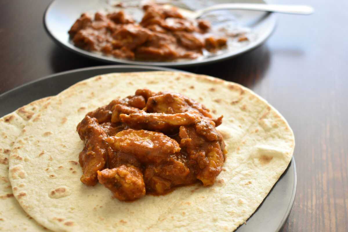 West Indian Curried Beef Taco Party with Sweet Potato Tortillas and Coconut Chutney